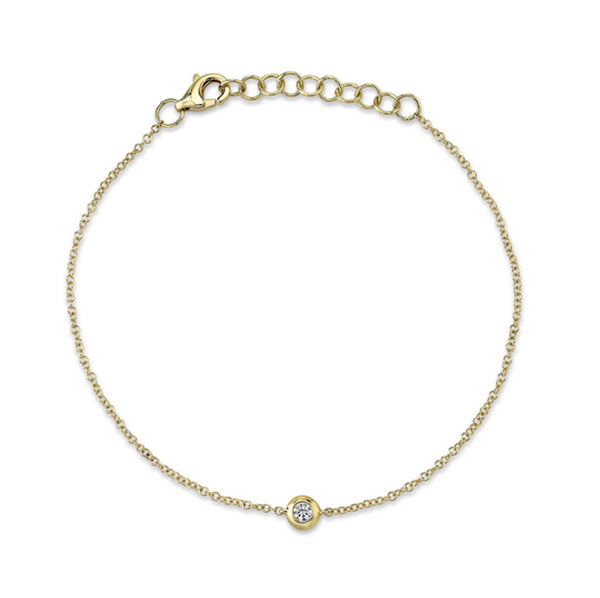 Round Bezel Diamond Chain Bracelet