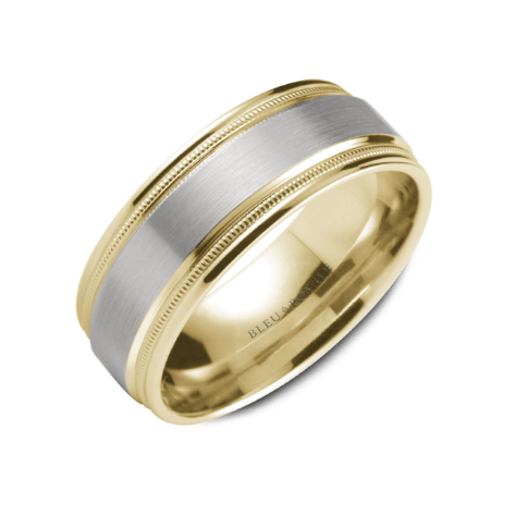 Men’s Wedding Band with Migraine Sides - Carter's Collective Fine Jewelry