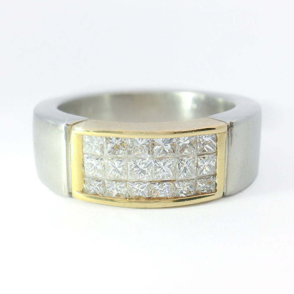 Previously Loved Platinum Princess Cut Diamond Band