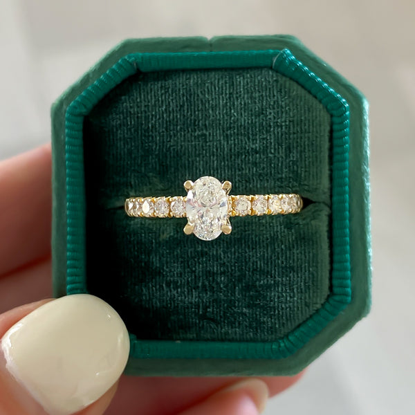 Ivy Oval Natural Diamond Engagement Ring