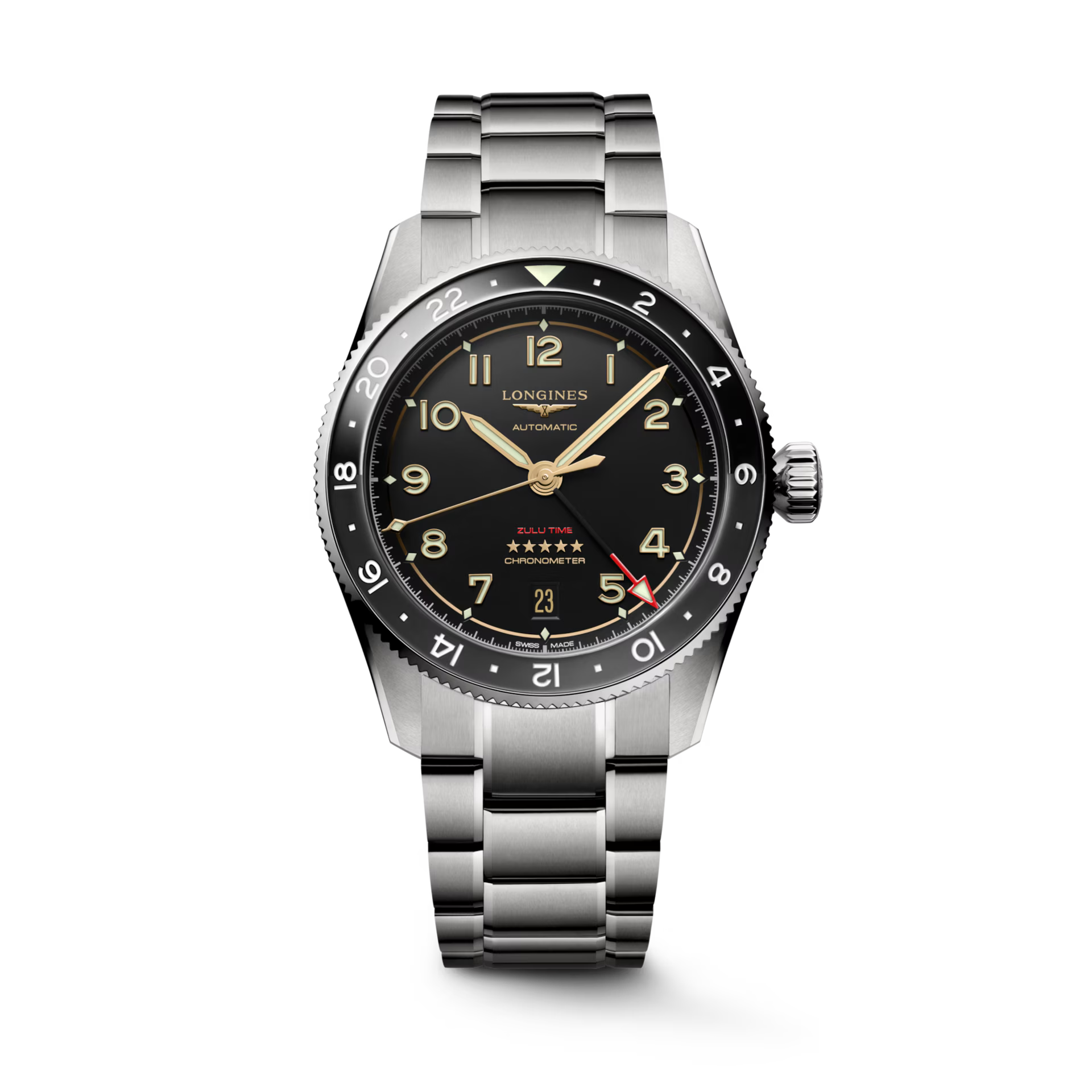 Longines "Spirit Zulu Time" Watch - Titanium with Anthracite Dial, 39mm - Carter's Collective Fine Jewelry