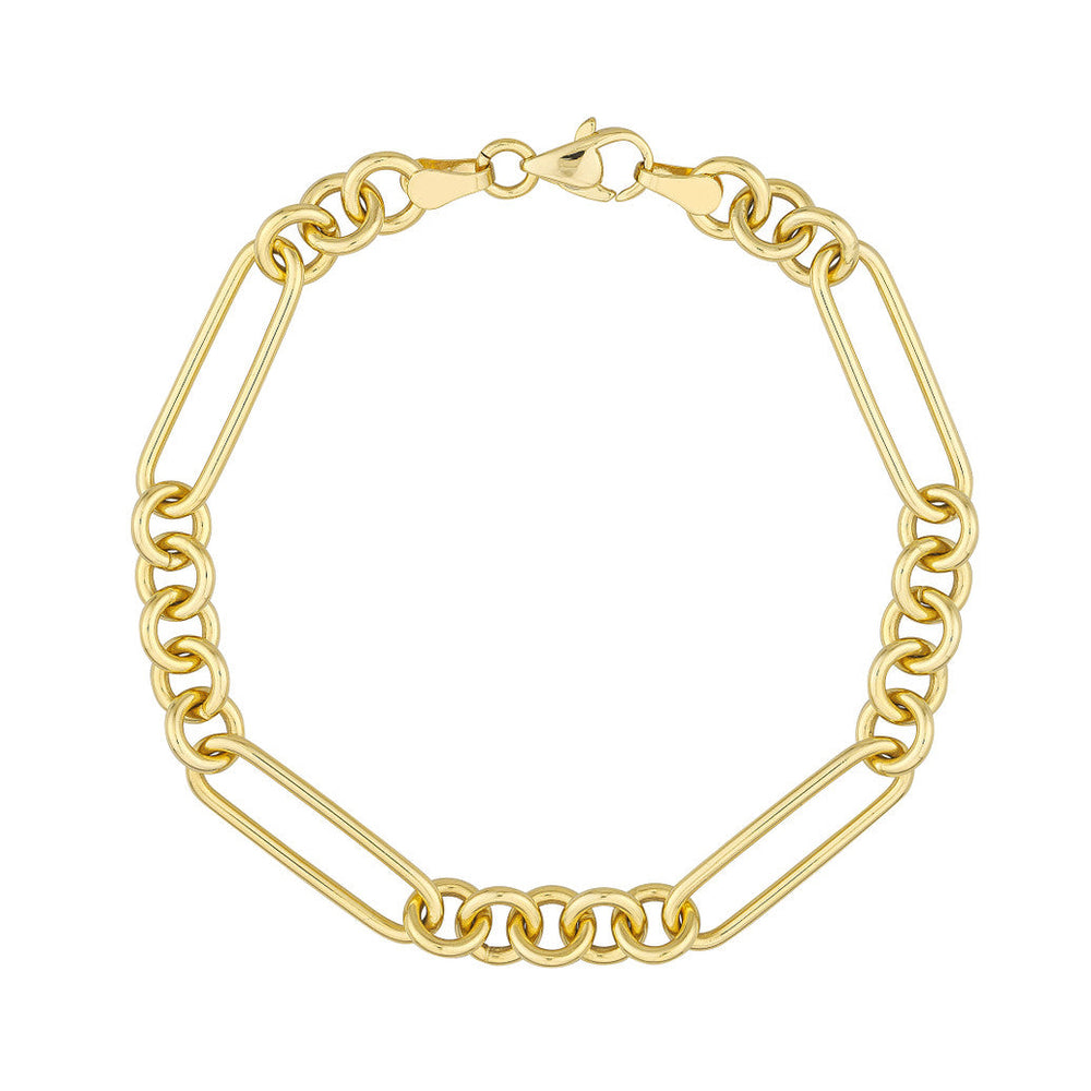 Yellow Gold Mixed Link Bracelet - Carter's Collective Fine Jewelry