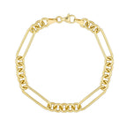 Yellow Gold Mixed Link Bracelet - Carter's Collective Fine Jewelry
