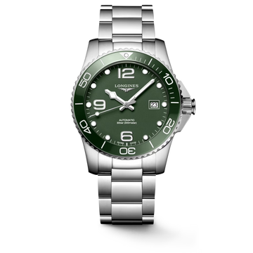 Longines "Hydroconquest" Diver's Watch with Matte Green Dial, 41mm - Carter's Collective Fine Jewelry