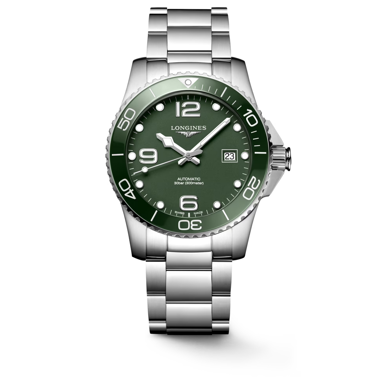 Longines "Hydroconquest" Diver's Watch with Matte Green Dial, 41mm - Carter's Collective Fine Jewelry
