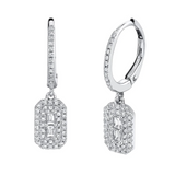 Baguette Diamond Dangle Earrings