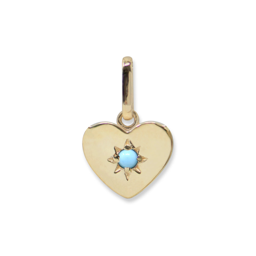 Turquoise Heart Charm - Carter's Collective Fine Jewelry