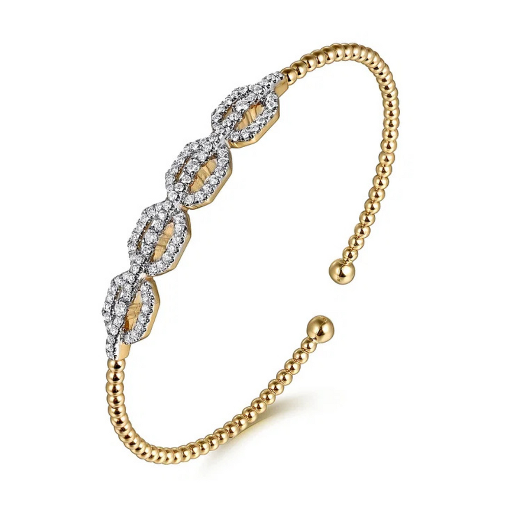 Bujukan Diamond Linked Beaded Bangle Bracelet