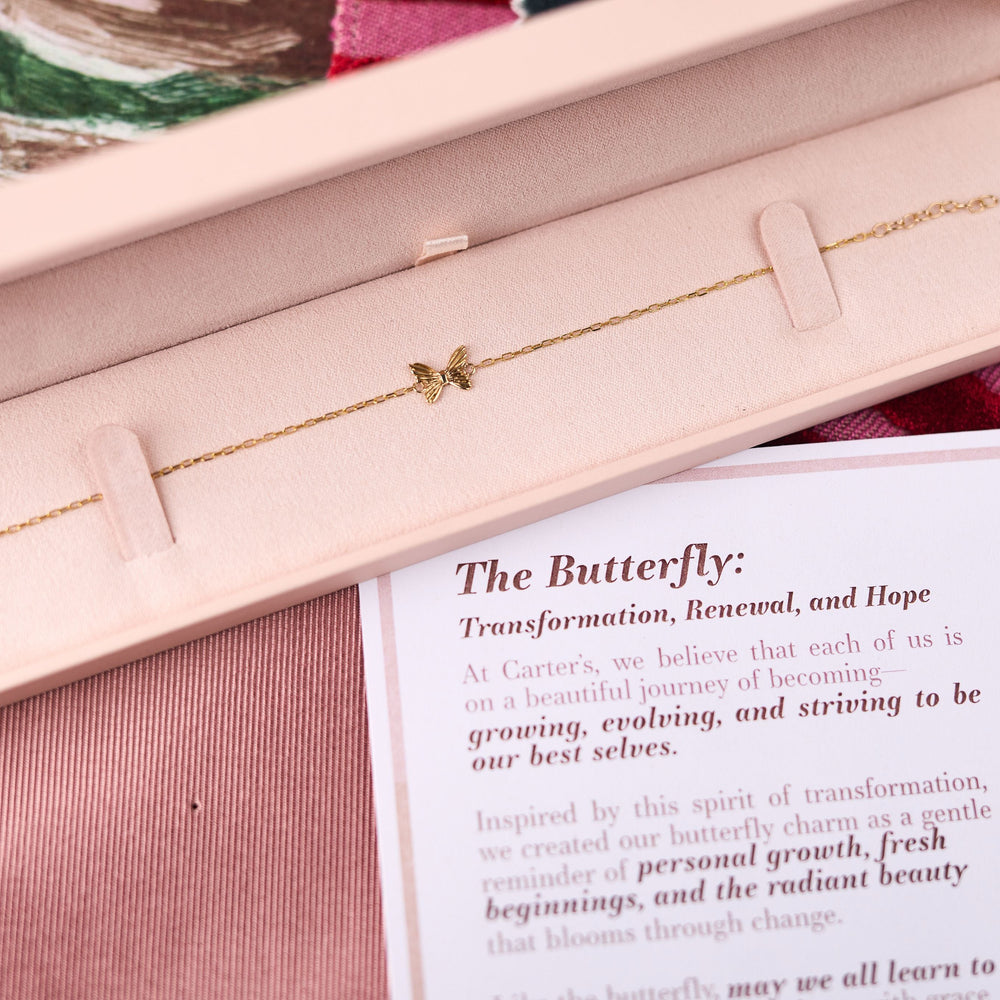 Love Letters Butterfly Charm Bracelet - Carter's Collective Fine Jewelry