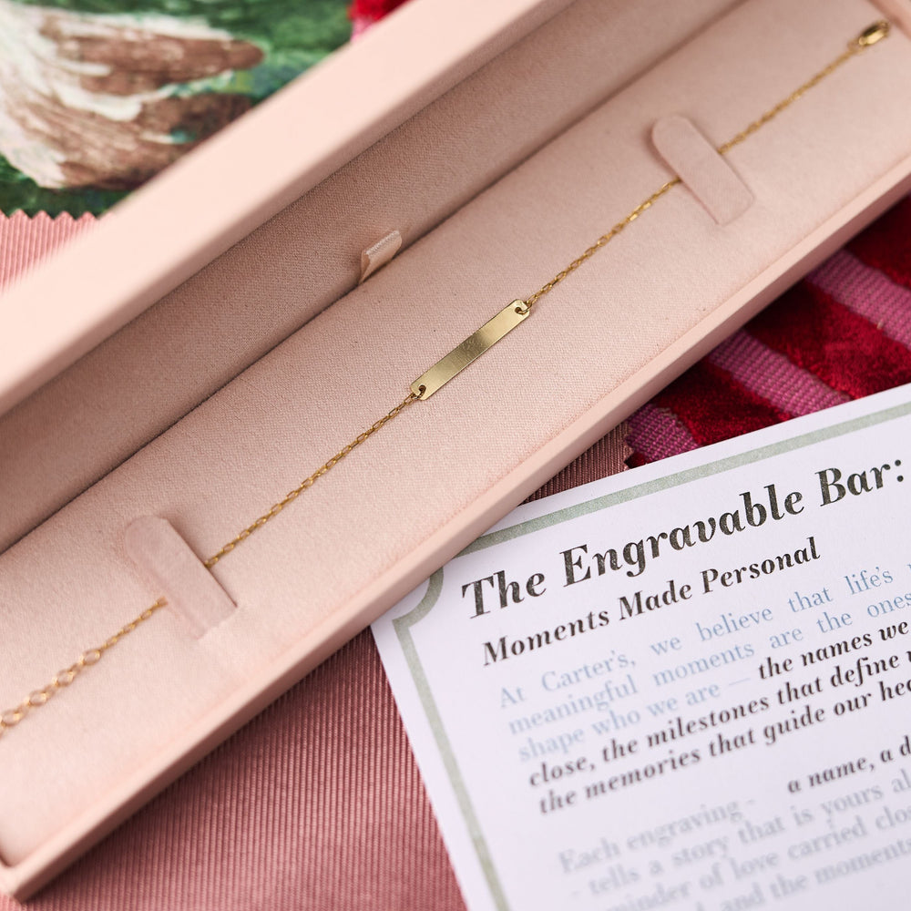 Love Letters Engravable Bar Bracelet - Carter's Collective Fine Jewelry