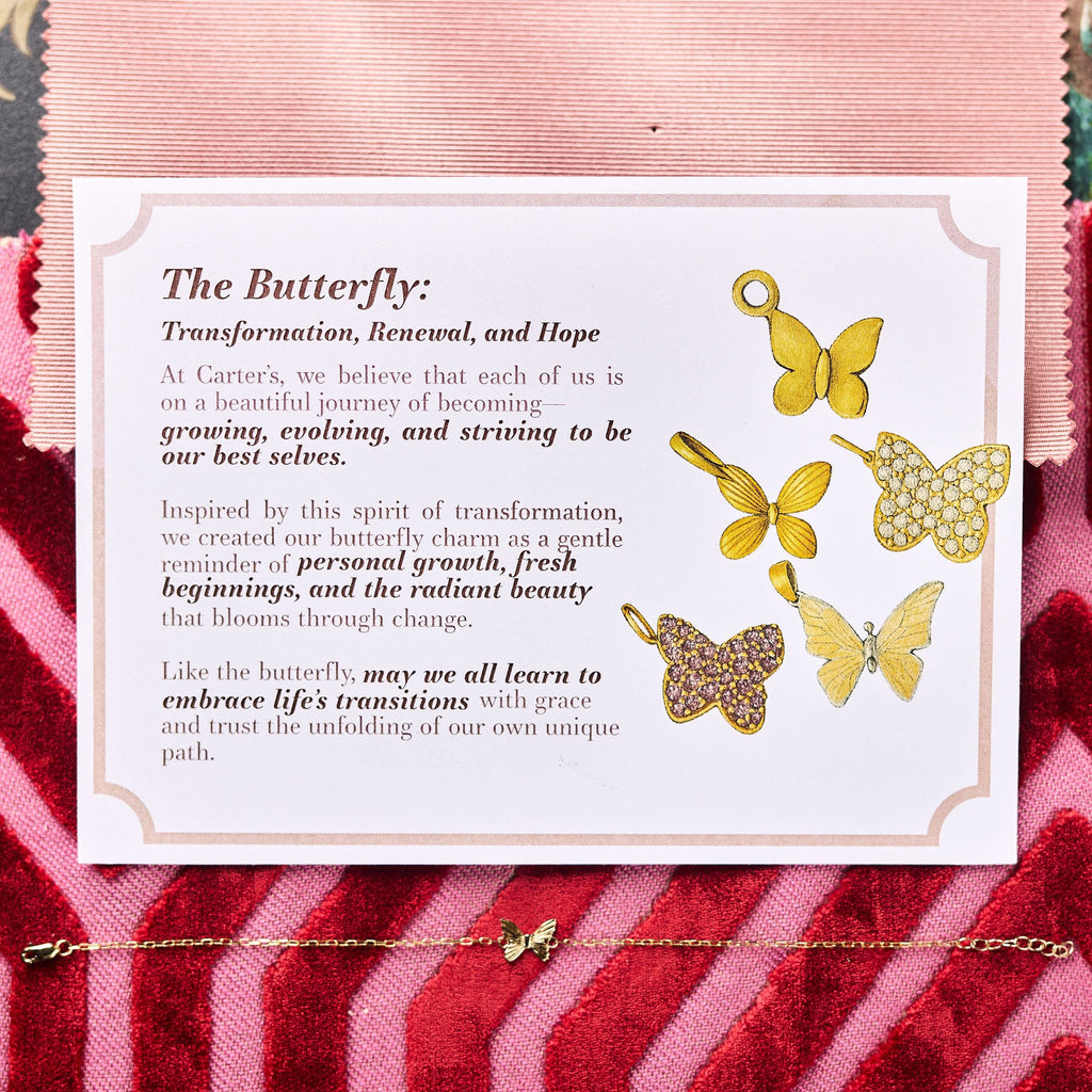 Love Letters Butterfly Charm Bracelet - Carter's Collective Fine Jewelry