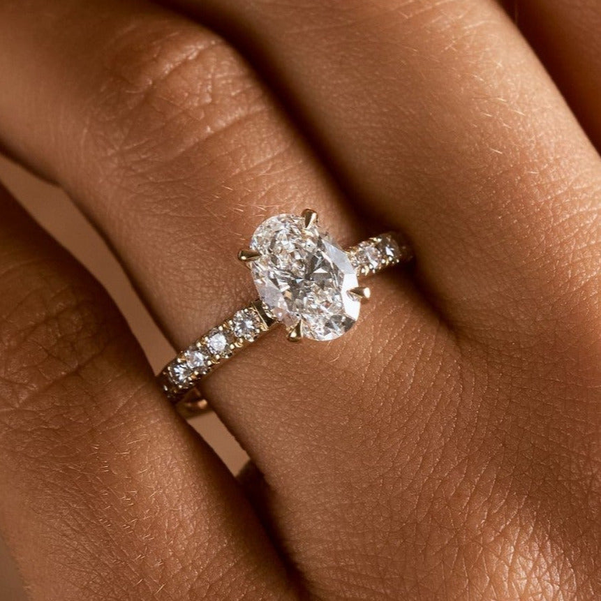 Ivy Customizable Lab Grown Diamond Wrap Halo Engagement Ring - Carter's Collective Fine Jewelry