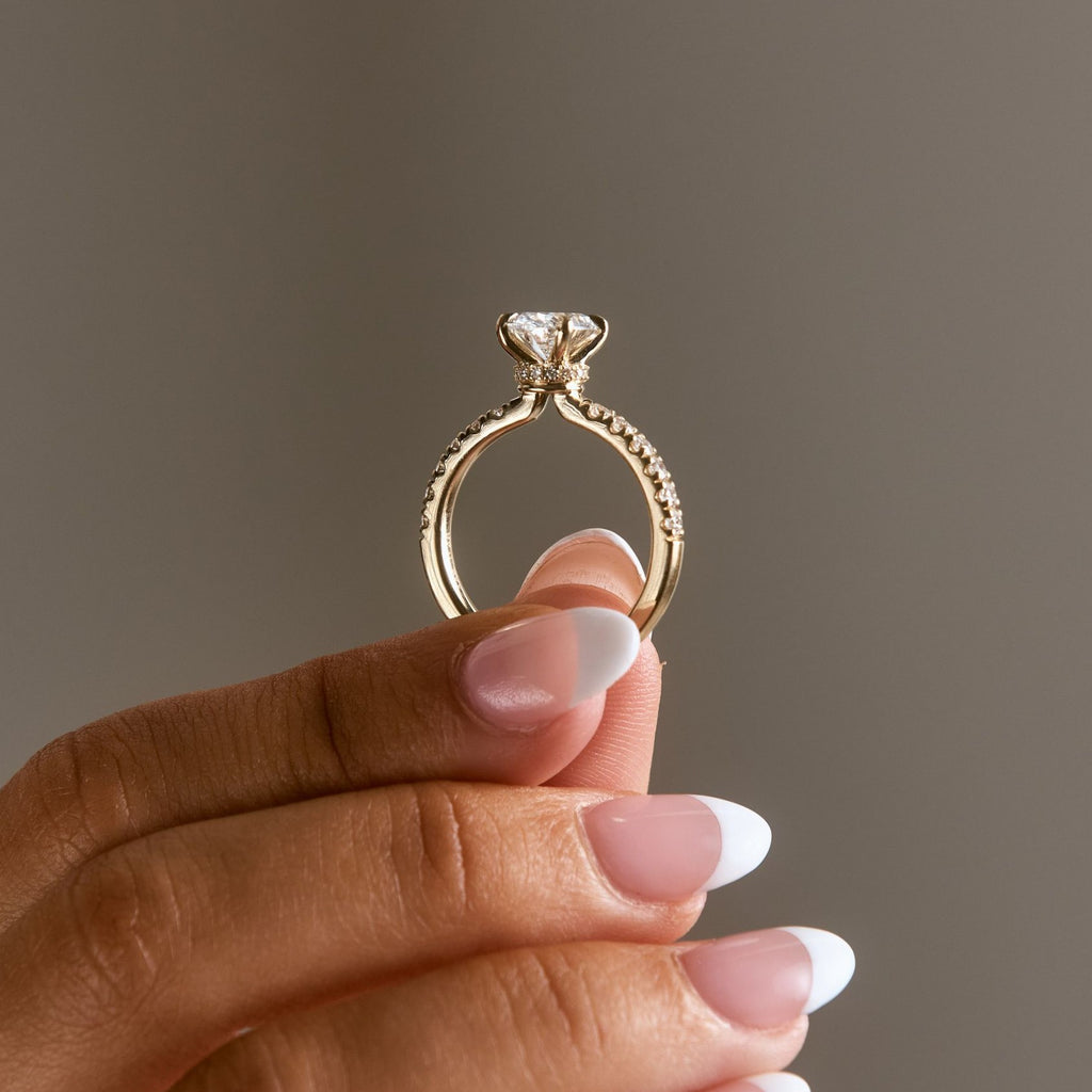 Ivy Customizable Lab Grown Diamond Wrap Halo Engagement Ring - Carter's Collective Fine Jewelry