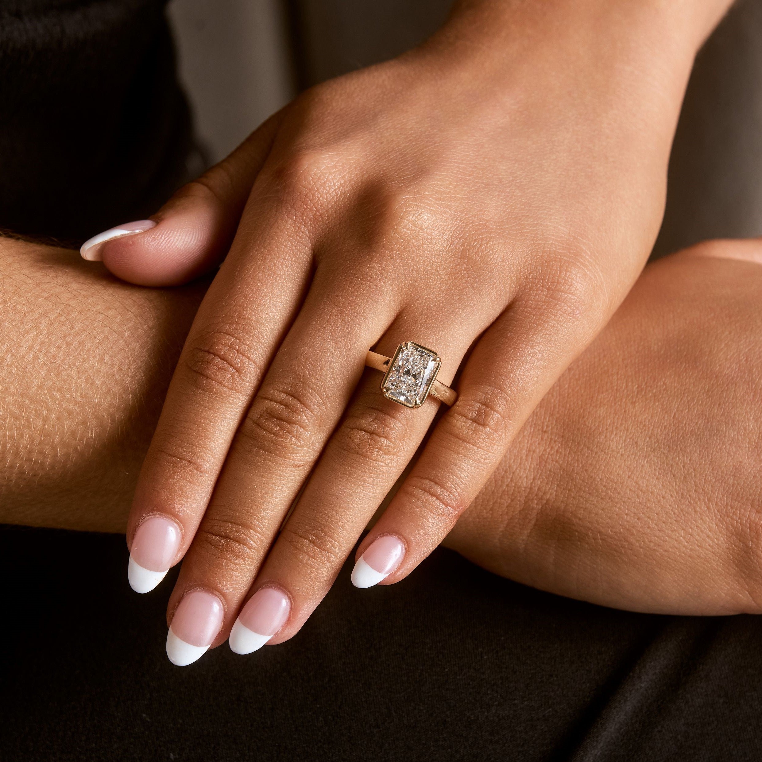 Sage Faux Bezel Customizable Lab Grown Diamond Engagement Ring - Carter's Collective Fine Jewelry