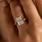 Sage Faux Bezel Customizable Lab Grown Diamond Engagement Ring - Carter's Collective Fine Jewelry