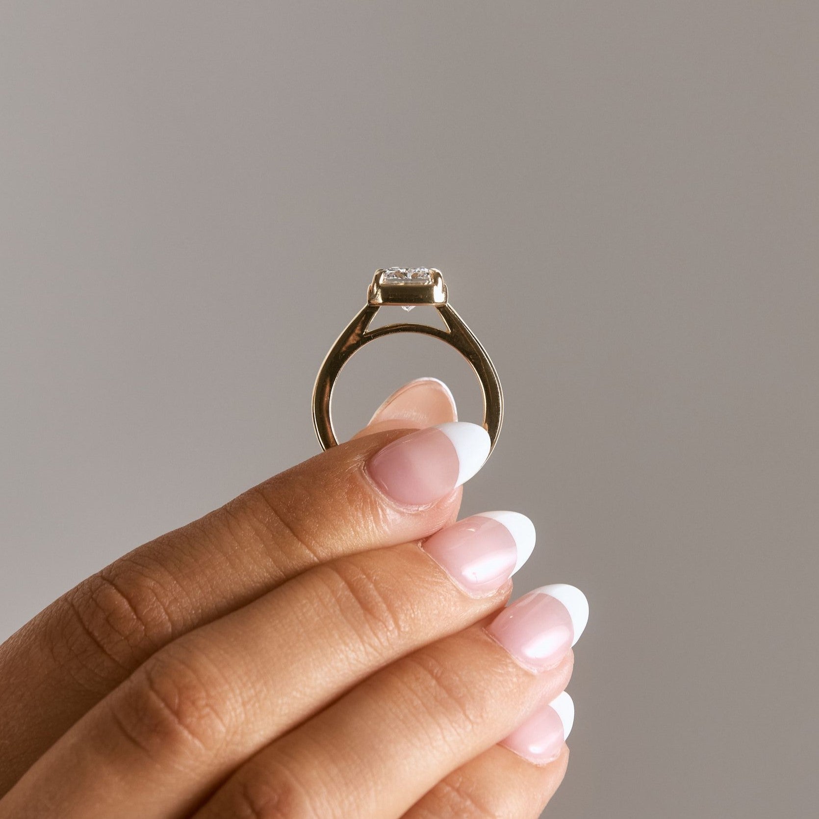 Sage Faux Bezel Customizable Lab Grown Diamond Engagement Ring - Carter's Collective Fine Jewelry