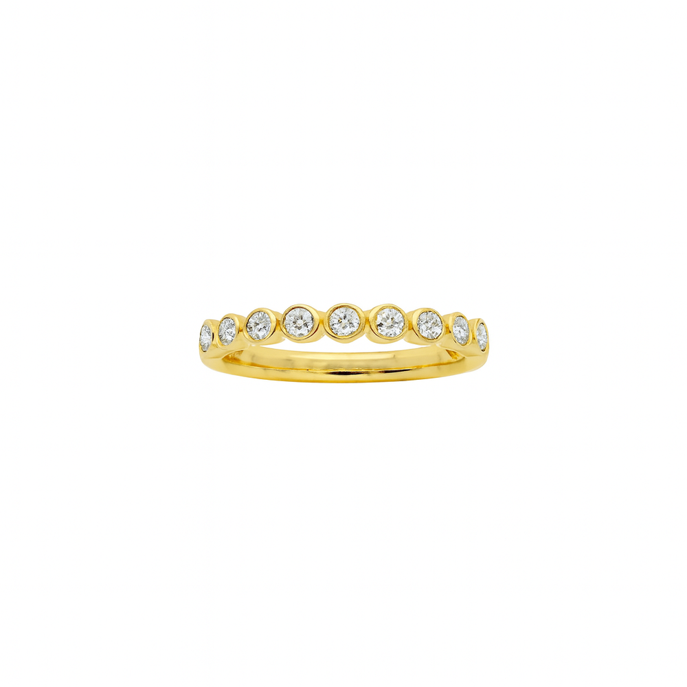 
                  
                    Yellow Gold Bezel Set Diamond Wedding Band, 0.22 CTTW - Carter's Collective Fine Jewelry
                  
                
