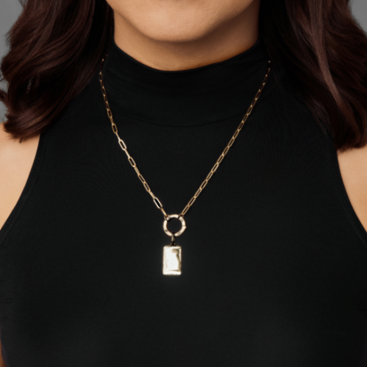 Classic Engravable Tag Charm - Carter's Collective Fine Jewelry