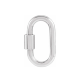 Sterling Silver Oval Carabiner Charm Holder