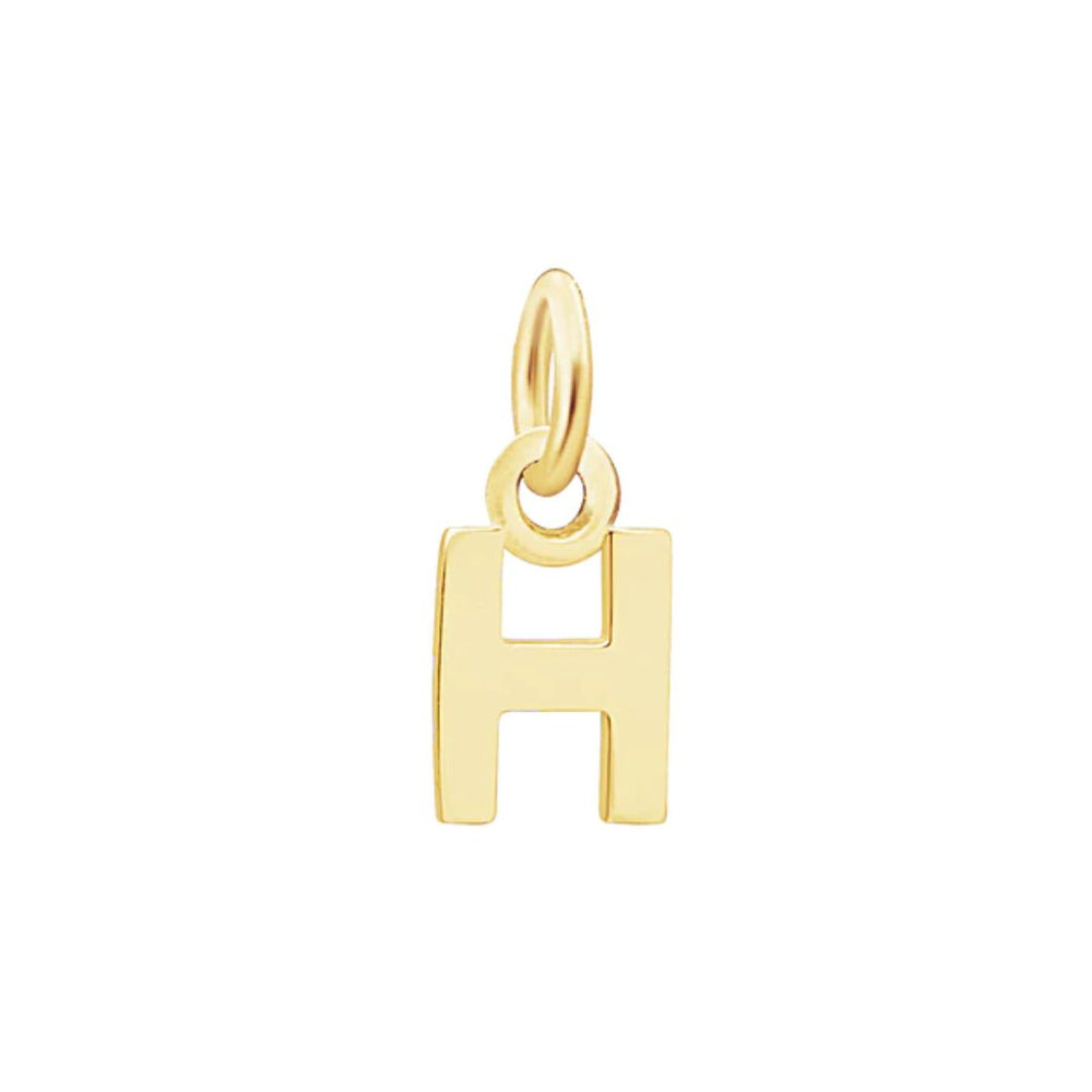 Block "H" 14 Karat Yellow Gold Initial