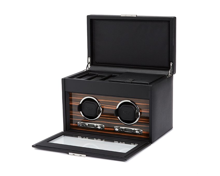 Roadster Double Watch Winder With Storage