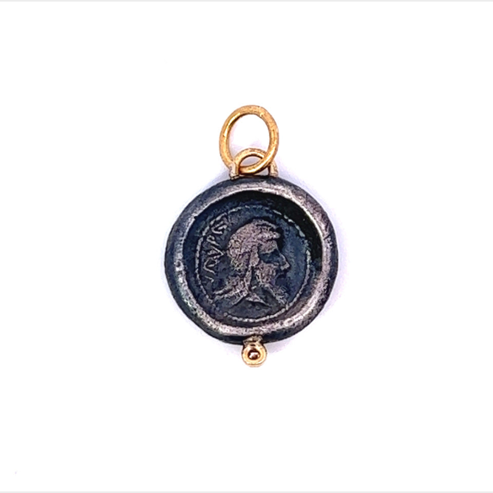 Handmade Athena Coin Charm