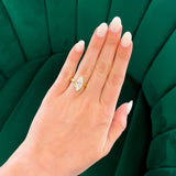 Faux Bezel Marquise Flat Band Solitaire Engagement Ring Setting (Does Not Include Center Stone)