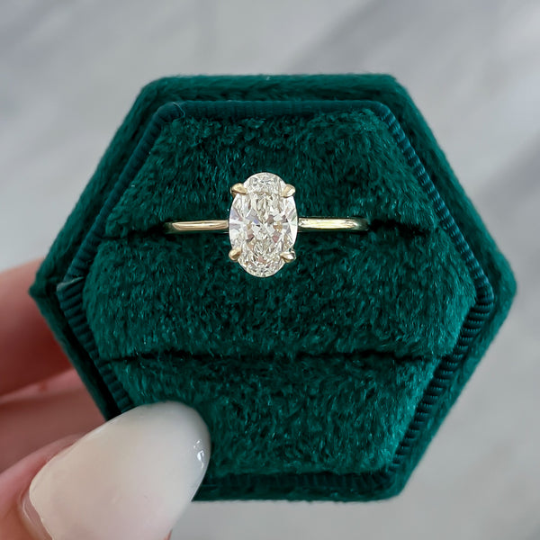 Previously Loved Dahlia Oval Natural Diamond Engagement Ring