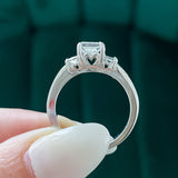 Previously Loved Princess Cut Diamond Three Stone Engagement Ring