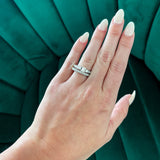 Previously Loved Emerald Cut Diamond Three Stone Engagement Ring