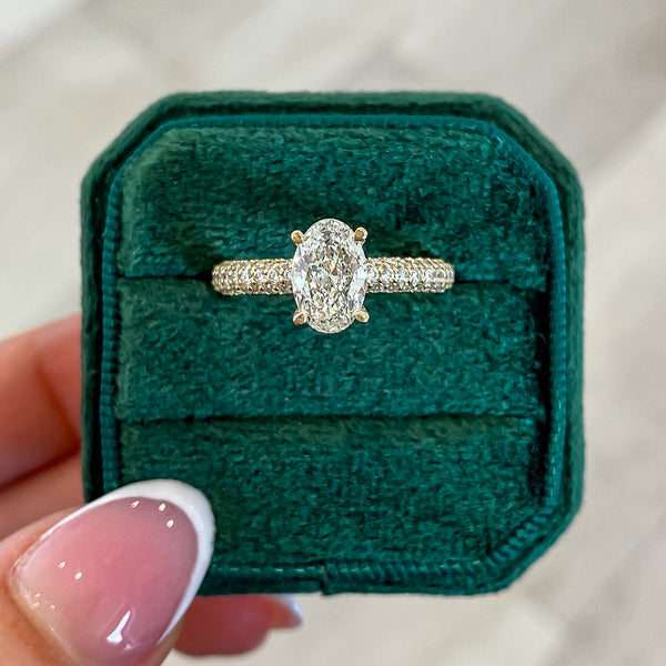 Willow Oval Natural Diamond Engagement Ring