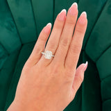 Lily Radiant Cut Natural Diamond Halo Engagement Ring