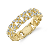 Diamond Chain Link Stackable Ring