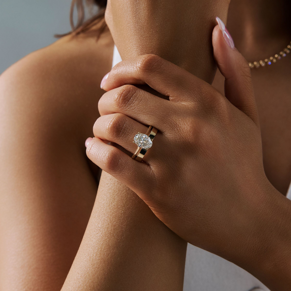 
                  
                    Cassia Yellow Gold Flat Stackable Spacer Wedding Band - Carter's Collective Fine Jewelry
                  
                