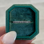 14K Yellow Gold Black Diamond Straight Stackable Band