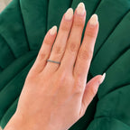 14K Yellow Gold Black Diamond Straight Stackable Band