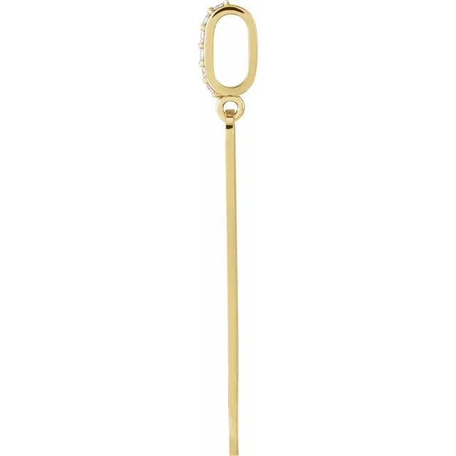 Diamond Accented Engravable Bar Charm, 0.05cttw - Carter's Collective Fine Jewelry