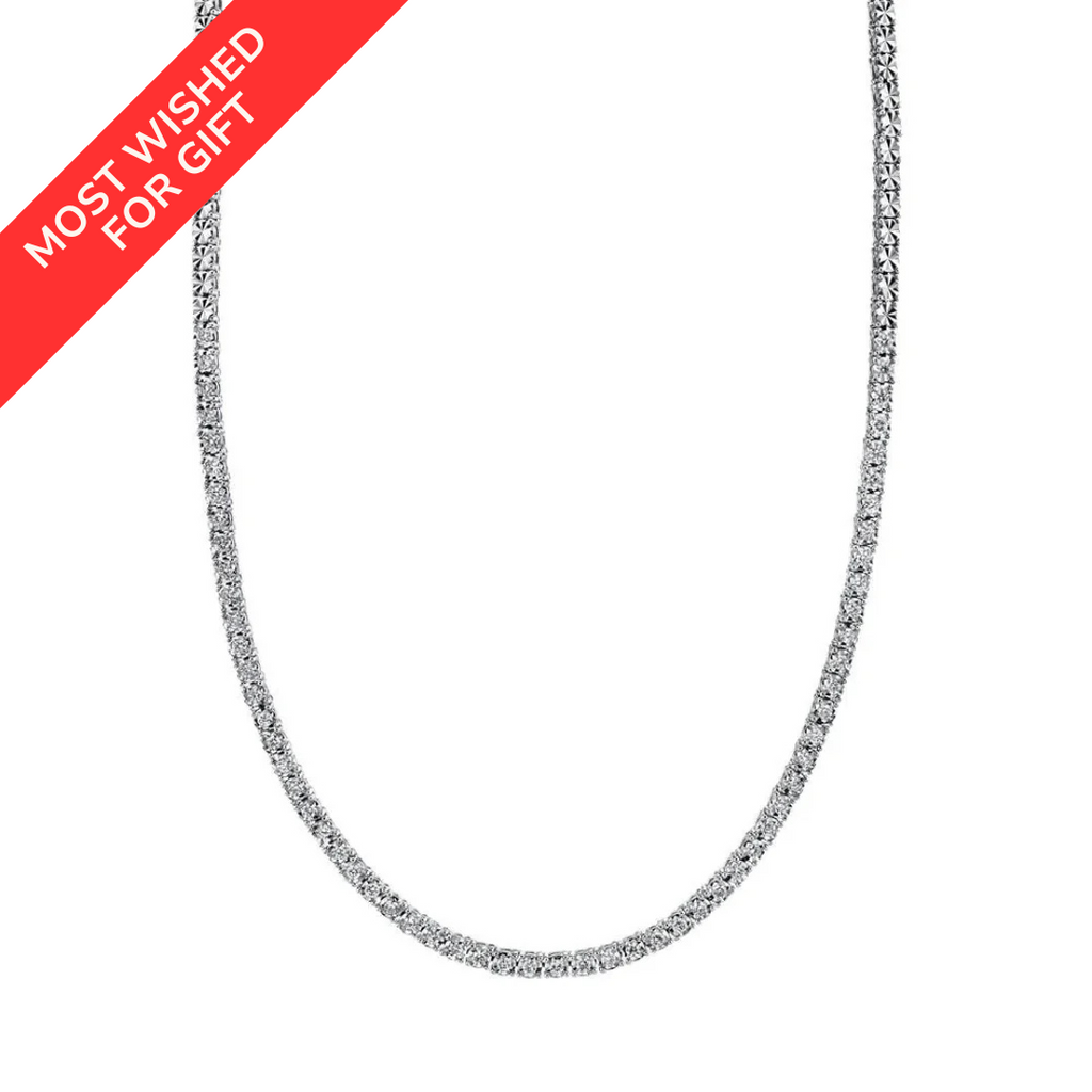 Illusion Set Diamond Tennis Necklace, 0.95 CTTW - Carter's Collective Fine Jewelry