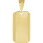 Engravable Dog Tag Charm - Carter's Collective Fine Jewelry