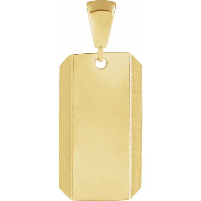 Engravable Dog Tag Charm - Carter's Collective Fine Jewelry
