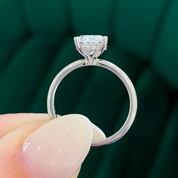 Azalea Oval Lab Grown Diamond Hidden Halo Engagement Ring