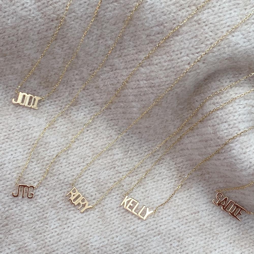 
                  
                    Mini Mini Nameplate Necklace with 4 Letters
                  
                