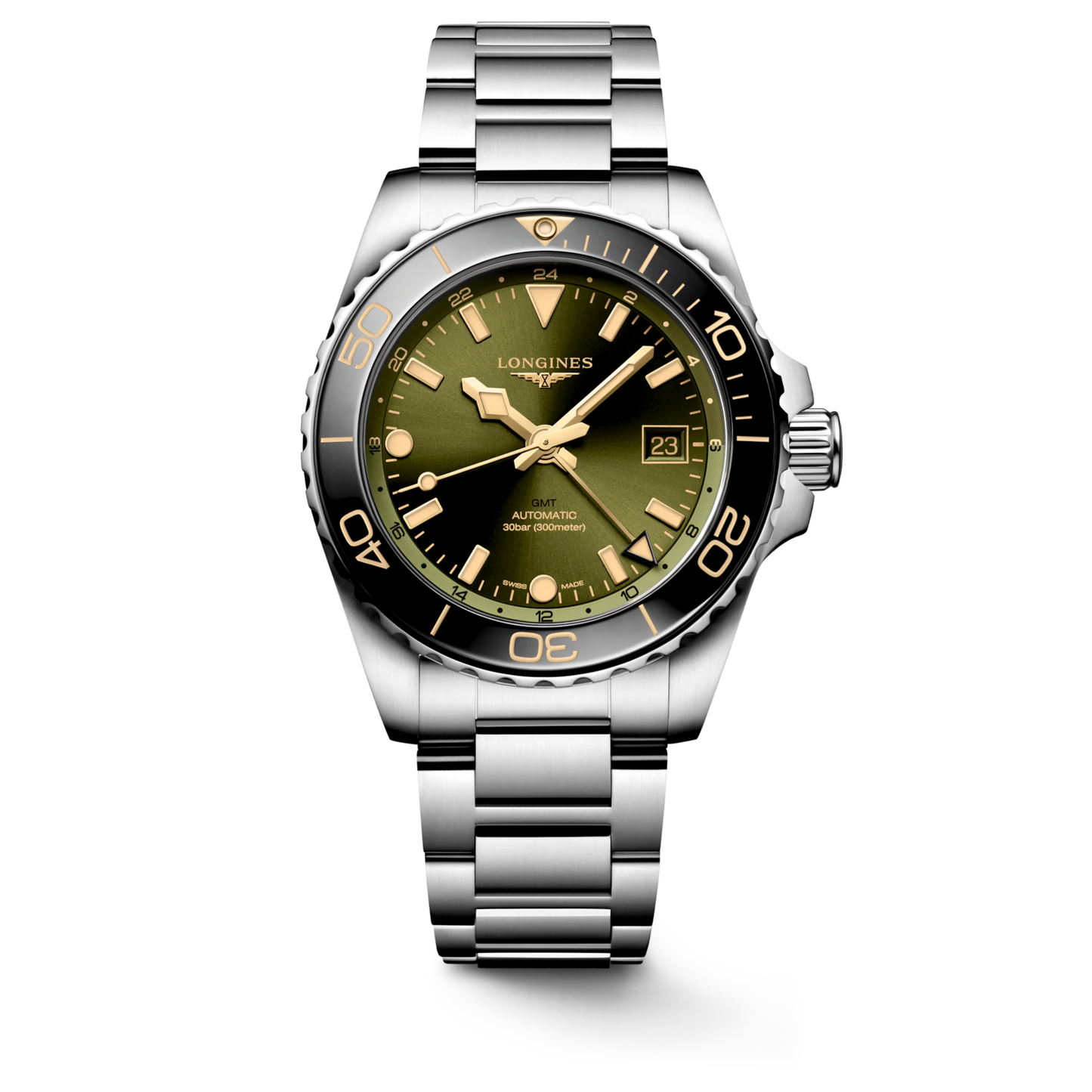 Longines "Hydroconquest" Diver's Watch with Sunray Green Dial, 41mm - Carter's Collective Fine Jewelry