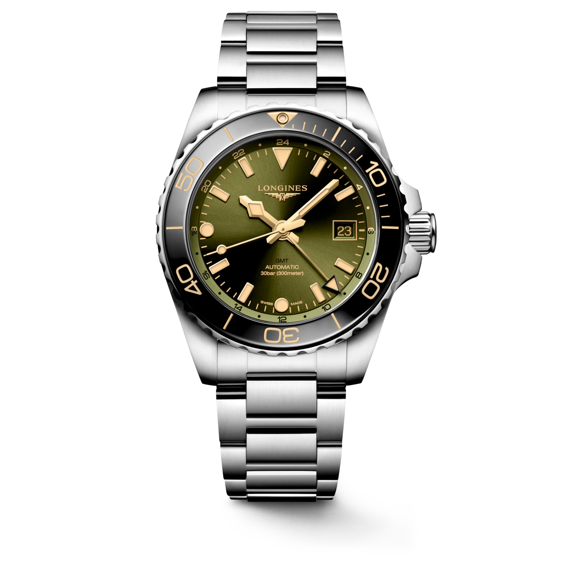 Longines "Hydroconquest" Diver's Watch with Sunray Green Dial, 41mm - Carter's Collective Fine Jewelry
