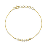 Diamond Bezel Ball Chain Bracelet