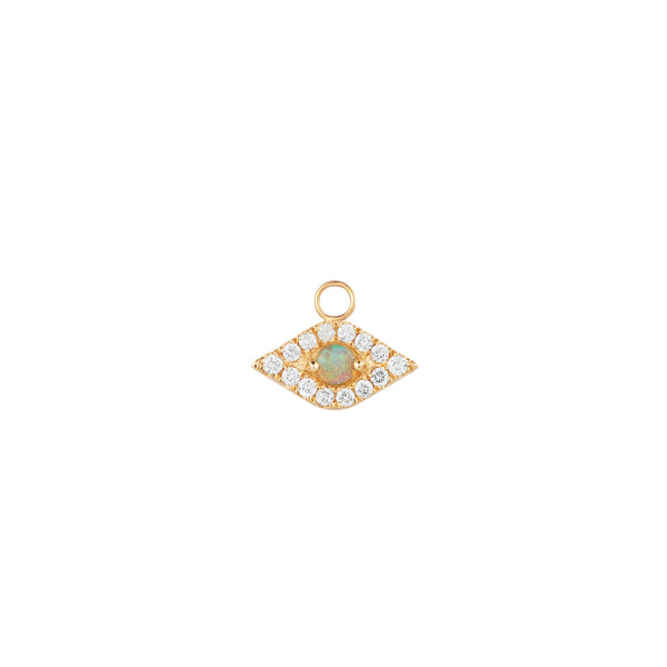 Diamond and Opal Evil Eye Charm (Single Charm)