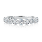 Lotus Shared Prong Diamond Wedding Band - 1.35cttw