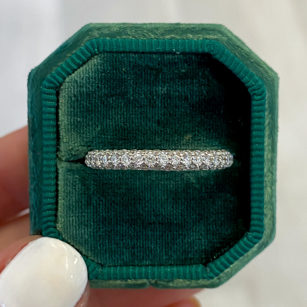 Micropave Triple Row Diamond Eternity Band