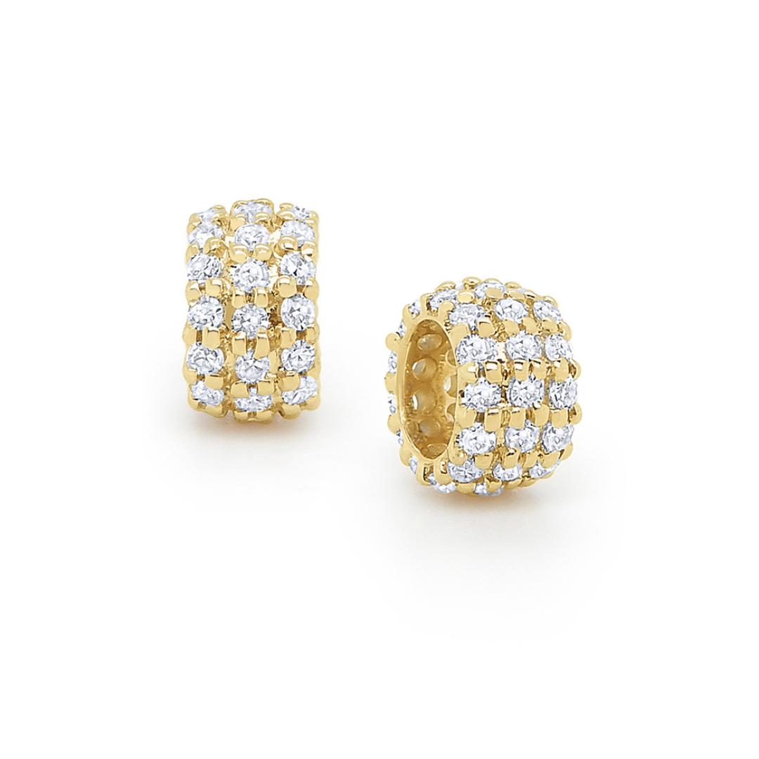 Pave Diamond Rondell Charm - Carter's Collective Fine Jewelry
