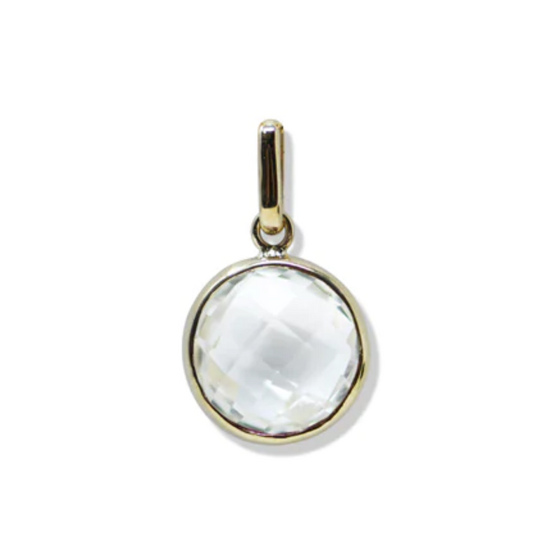 Clear Topaz Bezel Charm